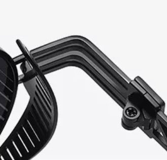 Nero Edge round steampunk sunglasses in jet black — alternate angle view