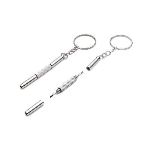 Nero eyewear repair keychain screwdriver — close-up detail