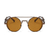 Nero Vapor mocha brown steampunk sunglasses — alternate angle view