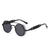 Nero Vapor round retro steampunk sunglasses in jet black with Victorian-inspired side shields