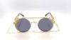 Nero Vapor Round Steampunk Sunglasses – Gold Midnight